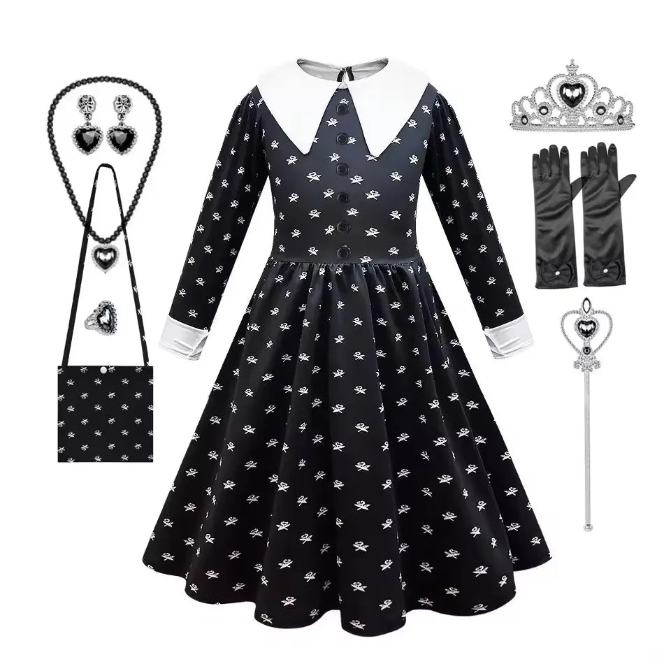 Robe longue Halloween fille 4-6 ans pour cosplay