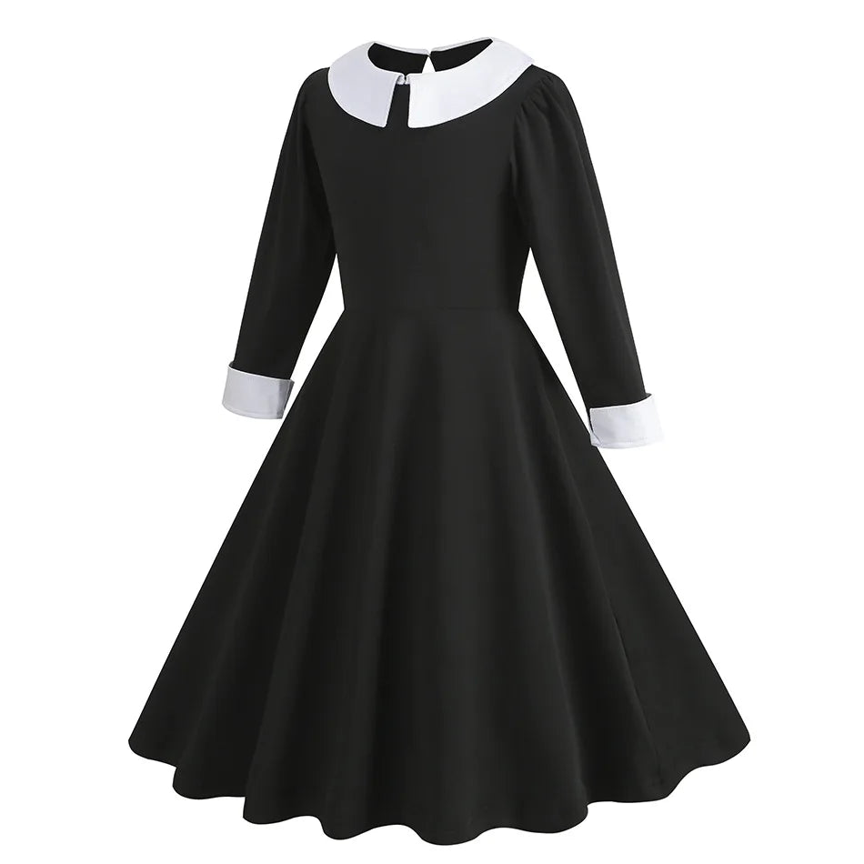 Robe de Bal Gothique Cosplay Famille Adams