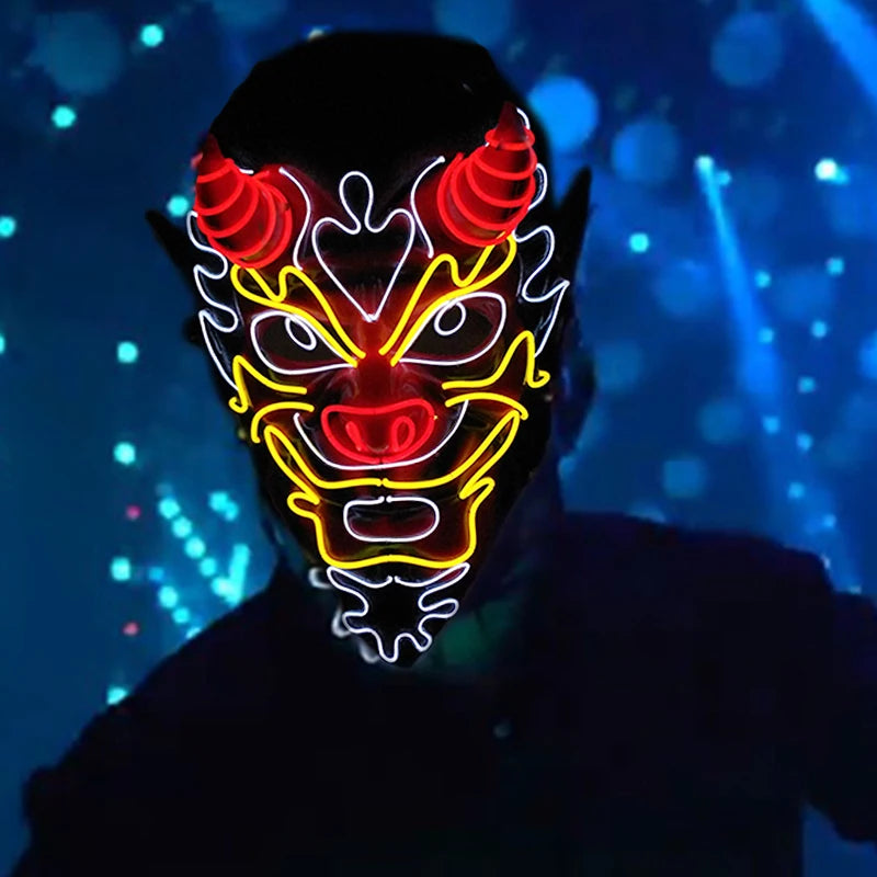 Masque cosplay LED Lumineux
