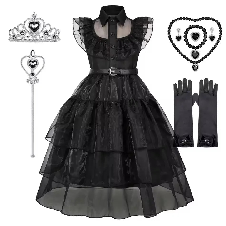 Robe de Bal Gothique Cosplay Famille Adams