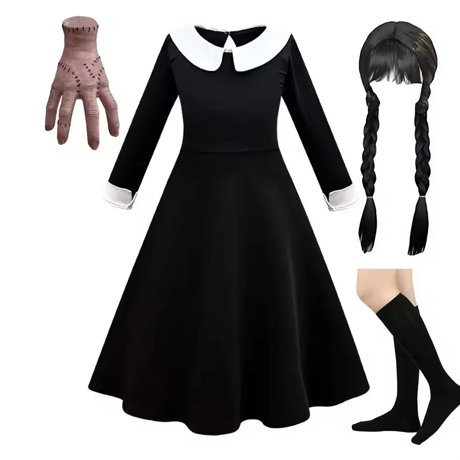 Robe de Bal Gothique Cosplay Famille Adams