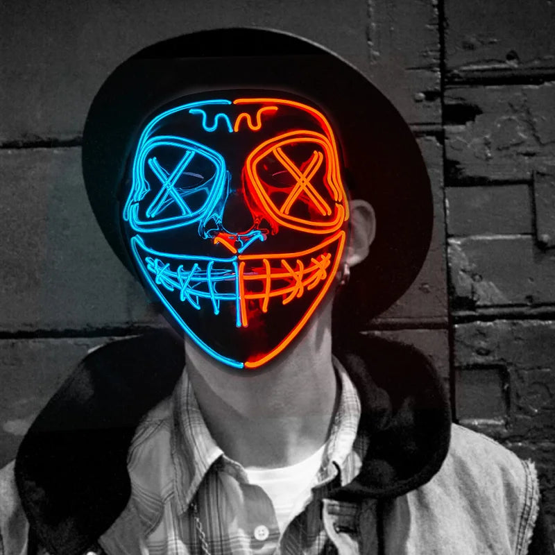 Masque cosplay LED Lumineux