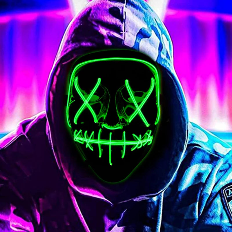 Masque cosplay LED Lumineux