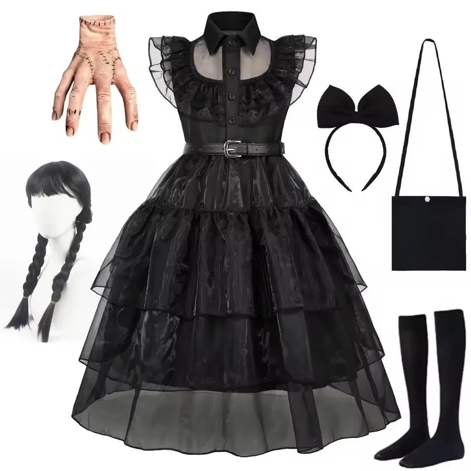 Robe de Bal Gothique Cosplay Famille Adams