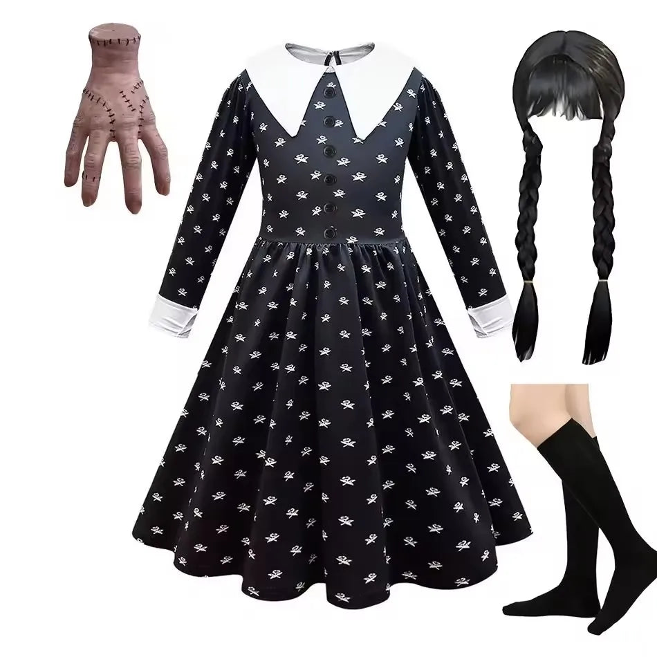 Robe de Bal Gothique Cosplay Famille Adams