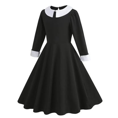 Robe de Bal Gothique Cosplay Famille Adams