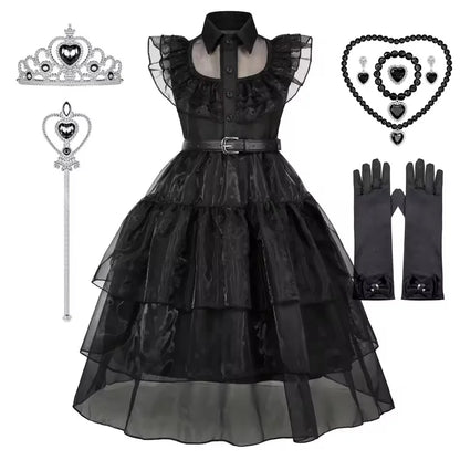 Robe de Bal Gothique Cosplay Famille Adams
