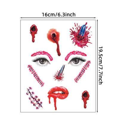 Sticker visage maquillage artistique Halloween